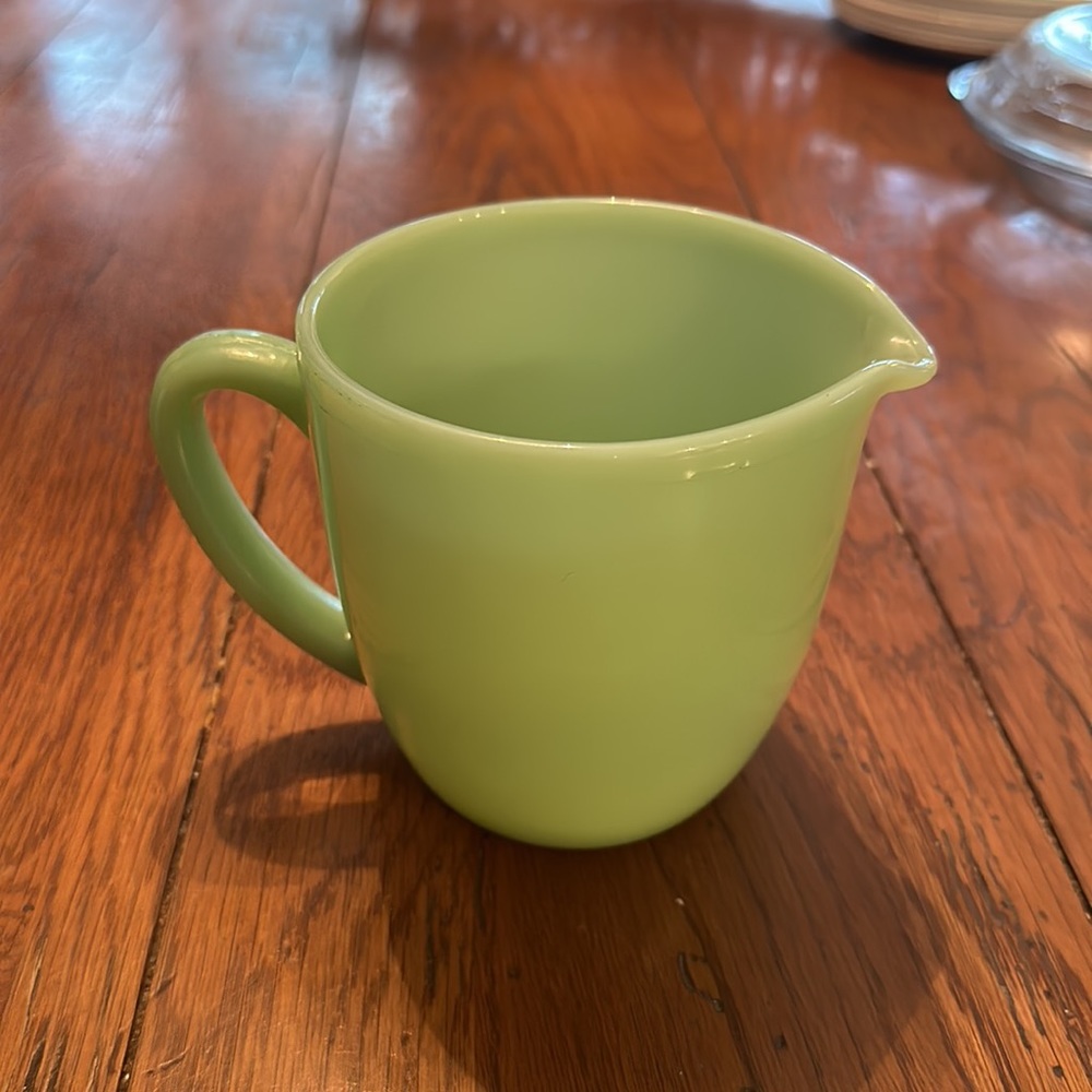 Fire King Jadeite Milk Pitcher Breakfast Line 1950’s
